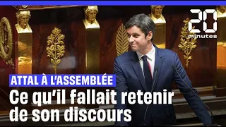 Le résumé du discours de politique générale de Gabriel Attal