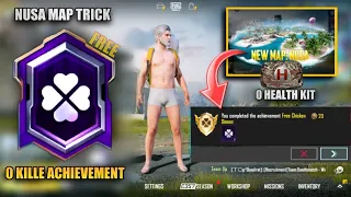 How To Complete ( Free Chicken Dinner ) Achievement In NUSA Map | Get Pacifist title | PUBG Mobile