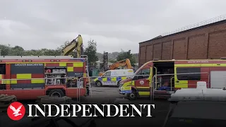 Manchester mill fire: Major incident declared as human remains discovered at site