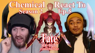 "Lancer vs Archer & Caster vs Rin" Fate Stay Night UBW Season 2 Episode 5 Reaction