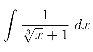 Integral of 1/(x^(1/3)+1) (substitution)