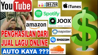 buka2an pendapatan hasil jualan lagu di spotify itunes joox youtube music via agregator publisher