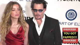 Johnny Depp and Amber Heard at the Art Of Elysium's 9th Annual Heaven Gala at 3Labs in Culver City