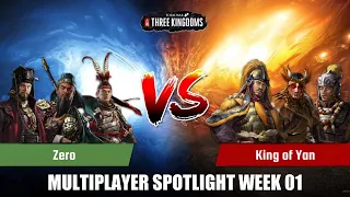 Zero vs King of Yan | Total War: Three Kingdoms Multiplayer Spotlight Week 01