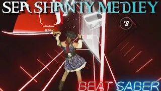 Sea Shanty Medley in Beat Saber! (Expert+) SS Rank | First Attempt | Mixed Reality