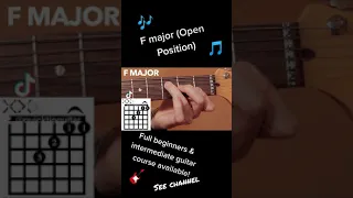 F major Chord (open position). #guitar #guitarlesson #music #guitarchord