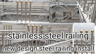 how to make steel railing installation #stainless steel railing # new design #