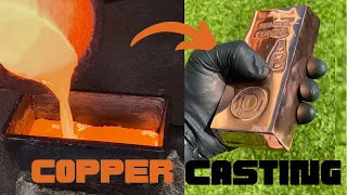 Copper Cable Casting Backyard Bullion - Trash To Treasure - ASMR Metal Melting - BigStackD