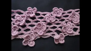beautiful crochet! Gorgeous stitch-row flowers