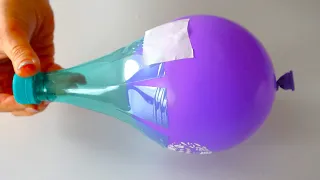 I did this for several days, but the results are worth it. Bottle and balloon idea