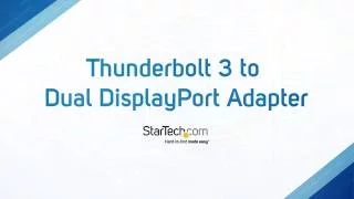 Thunderbolt 3 to Dual DisplayPort Adapter | StarTech.com