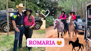 VLOG - Fui para uma romaria das mulheres com minha égua pela primeira vez 😍 - CAVALGADA