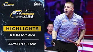HIGHLIGHTS | John Morra vs Jayson Shaw | WPA World Championship Men's 10-Ball 2024 | Nhánh Thua V2