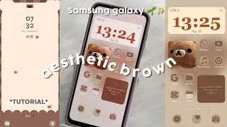 how to make your Android phone aesthetic| aesthetic brown theme | Samsung a13 aesthetic 🤎