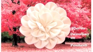 DIY Flores camelias en fondant DIY fondant flowers camellias