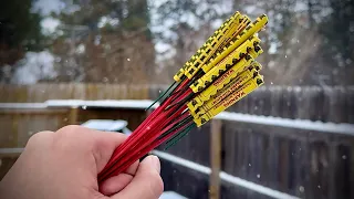 LIGHTING FIREWORKS IN A SNOWSTORM!