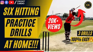 Six Hitting Practice Drills at Home || How to hit Long Sixes in Cricket easily 🔥