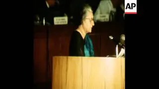 SYND 7 11 72 GANDHI SPEAKS AT COLOMBO CONFERENCE