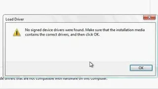 no device drivers were found. make sure that the installation media contains the correct drivers