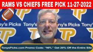 LA Rams vs. Kansas City Chiefs 11/27/2022 Week 12 FREE NFL Picks on NFL Betting Tips by Ben Ruhala