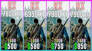RX 7800 XT vs RX 6950 XT vs RX 7900 XT vs RX 7900 XTX - Test in 15 Games | Best GPUs Cyber Days 2023