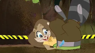 cartoon racoon tickled 2