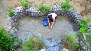 Complete building artificial waterfalls and aquariums made of stone~releasing KOI fish