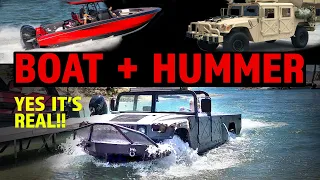 Hummer H1 Boat!? Ride Along and Interview with the Humvee Boat Creator from WaterCar. Amphibious!