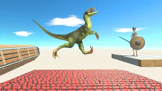 Catapulted With Rollers Above TNT - Animal Revolt Battle Simulator