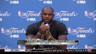 LeBron on his altercation with Draymond Green in Game 4  Cavaliers vs Warriors  2016 NBA Finals