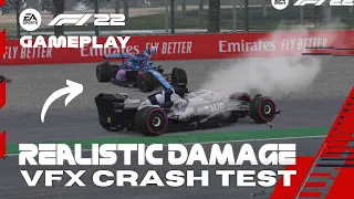 F1 22 Edited Damage Test | F1 22 Gameplay (VFX)