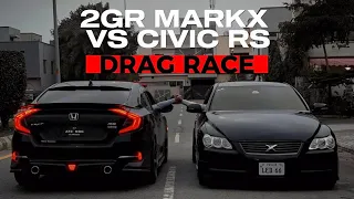 Markx 2GR VS Civic RS Drag Race | Friendly Run | Team Sinister