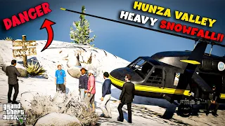 HUNZA VALLEY HEAVY SNOWFALL | DANGER!! | TOYOTA COROLLA GRANDE | NB - EP #24 | GTA 5 PAKISTAN
