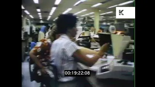 1970s USA, Interior of Office, Workers at Computers