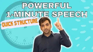 Prepare a 1 Minute Speech with these 3 Simple Steps