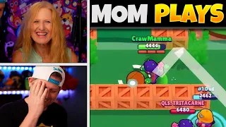 My 63 Year Old MOM Plays Brawl Stars....