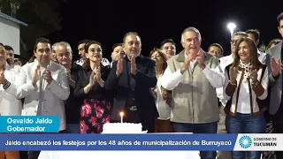 Jaldo encabezó los festejos por los 48 años de municipalización de Burruyacú