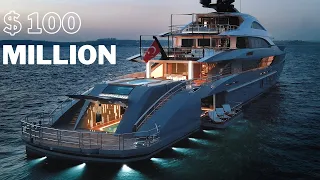 Touring a $100,000,000 MEGAYACHT with 2 Swimming Pools