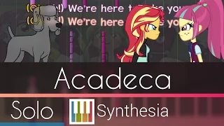 Acadeca - Friendship Games - |SOLO PIANO TUTORIAL w/LYRICS| -- Synthesia HD