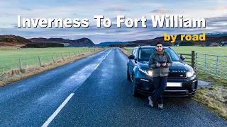 How to get from Inverness to Fort William by road, Scenic View, 4K Scottish Highlands solo road trip