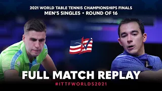 FULL MATCH | JORGIC Darko (SLO) vs CALDERANO Hugo (BRA) | MS R16 | #ITTFWorlds2021