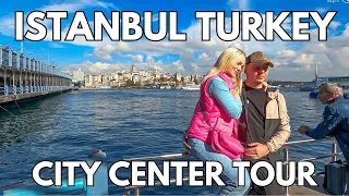 Istanbul Turkey 4K Walking Tour In City Center | October 2023 | Taksim To Galata Tower & Eminonu