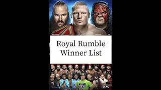 Royal Rumble Winner List