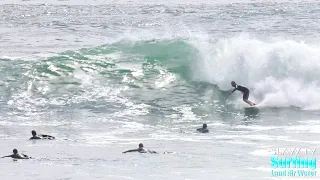 Surfing Outer Reef in San Diego Mid Day Session - 4K Raw Footage - 06-03-2022