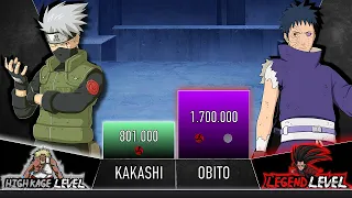 KAKASHI VS OBITO POWER LEVELS - AnimeScale
