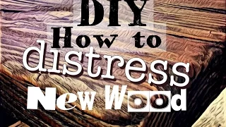 How to Distress Wood - AMAZING Results! #weathered #DIY