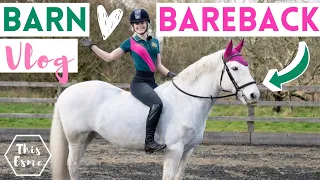 Riding BAREBACK (No Saddle!) - Barn Vlog AD | This Esme