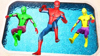 GTA 5 Rainbow Spiderman Jumping Into Pool (Euphoria Physics/Ragdolls) #10