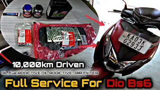 Full Service for Dio Bs6 / engine flush , fuel addictive & etc in Tamil / Vikram Vlogz - VVZ