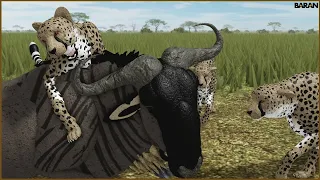 Roblox - Testing A | CHEETAH COALITION TAKES DOWN A WILDEBEEST